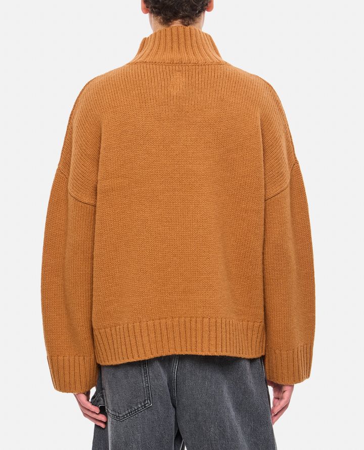 JW Anderson - MAGLIONE CON PATCH IN PELLE_3