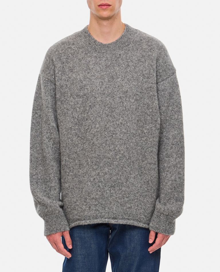 Shop Jacquemus Le Pull  Crewneck Sweater In Grey