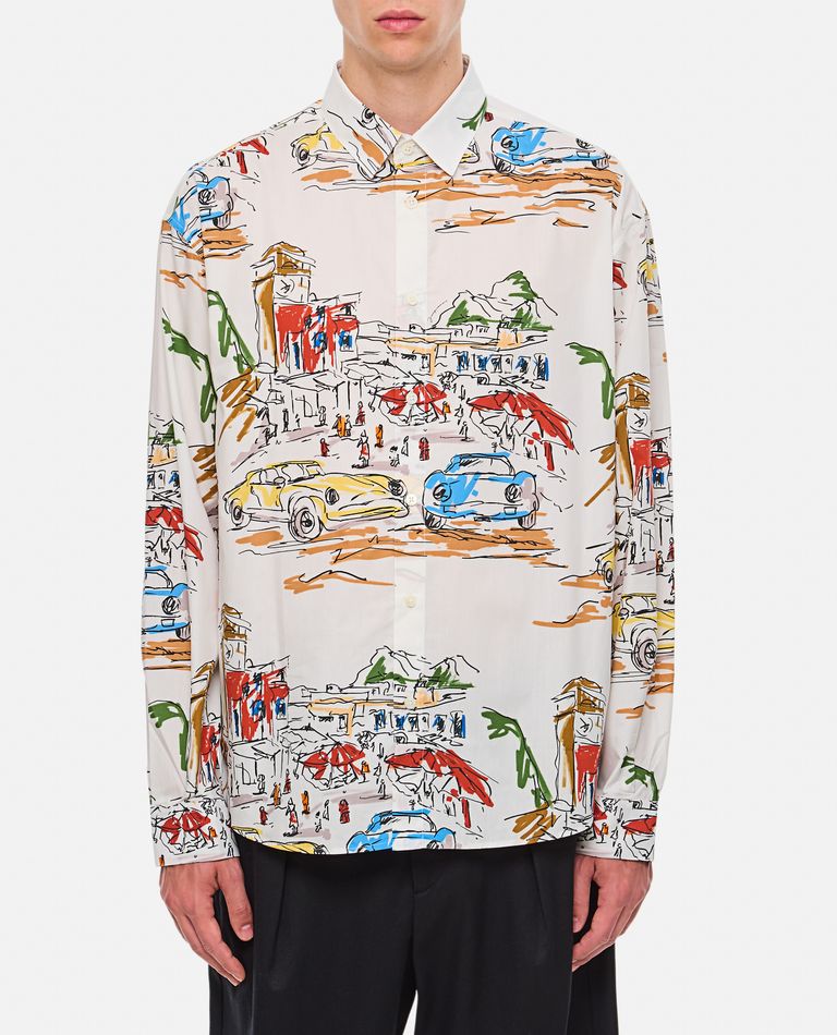 Shop Jacquemus Simon Printed Shirt In White