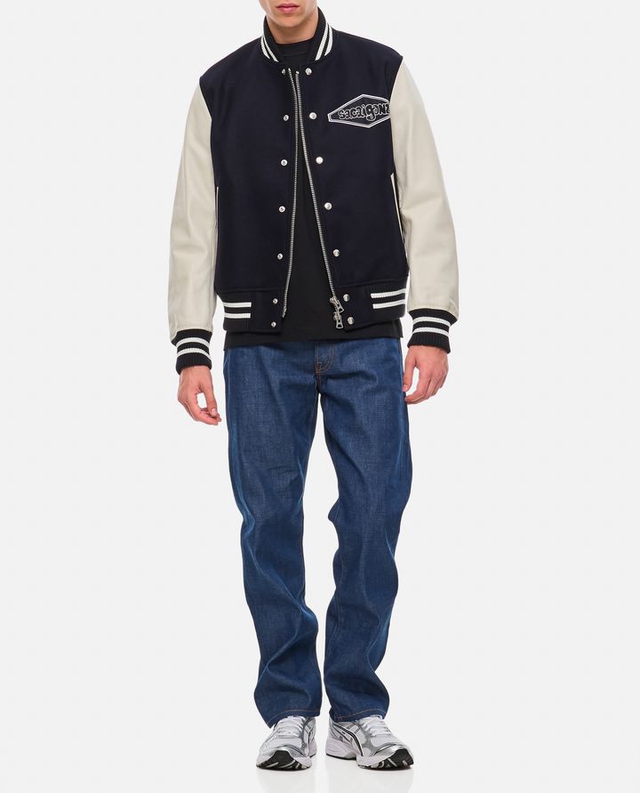 Sacai - SACAI GONZ WOOL MELTON X LEATHER BLOUSON_2