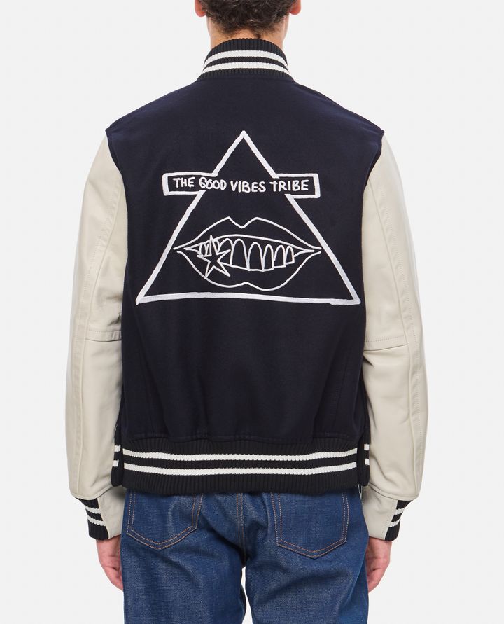 Sacai - SACAI GONZ WOOL MELTON X LEATHER BLOUSON_3