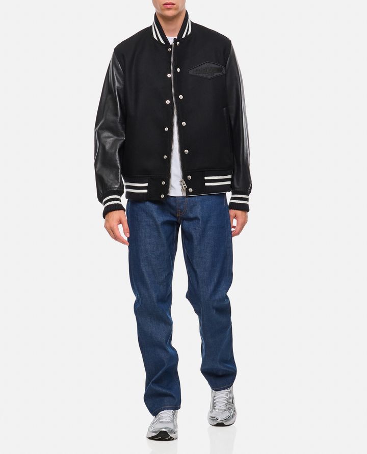 Sacai - SACAI WOOL MELTON X LEATHER BLOUSON_2