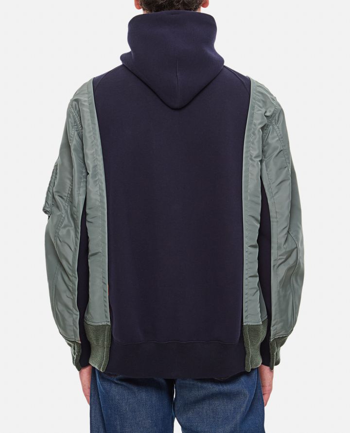 Sacai - TWILL X  SPONGE SWEAT HOODIE_3