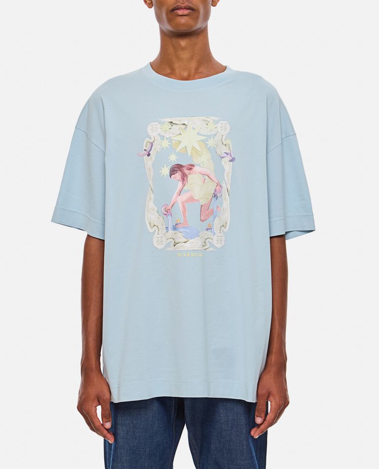 Shop Givenchy Standard T-shirt In Sky Blue