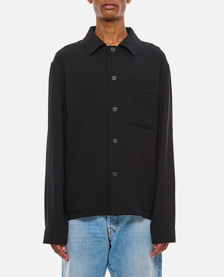 Shop Givenchy Double Face Overshirt In Black