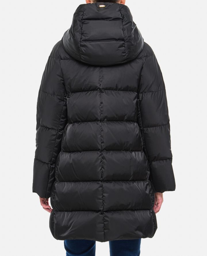 Herno - SATIN A-SHAPE HOODED DOWN JACKET_3