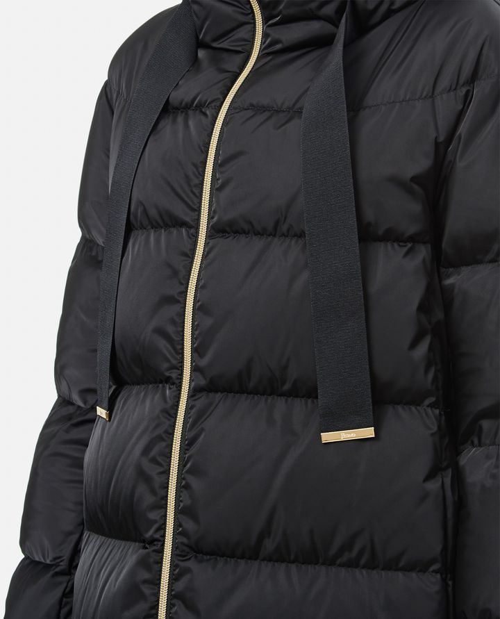 Herno - SATIN A-SHAPE HOODED DOWN JACKET_4