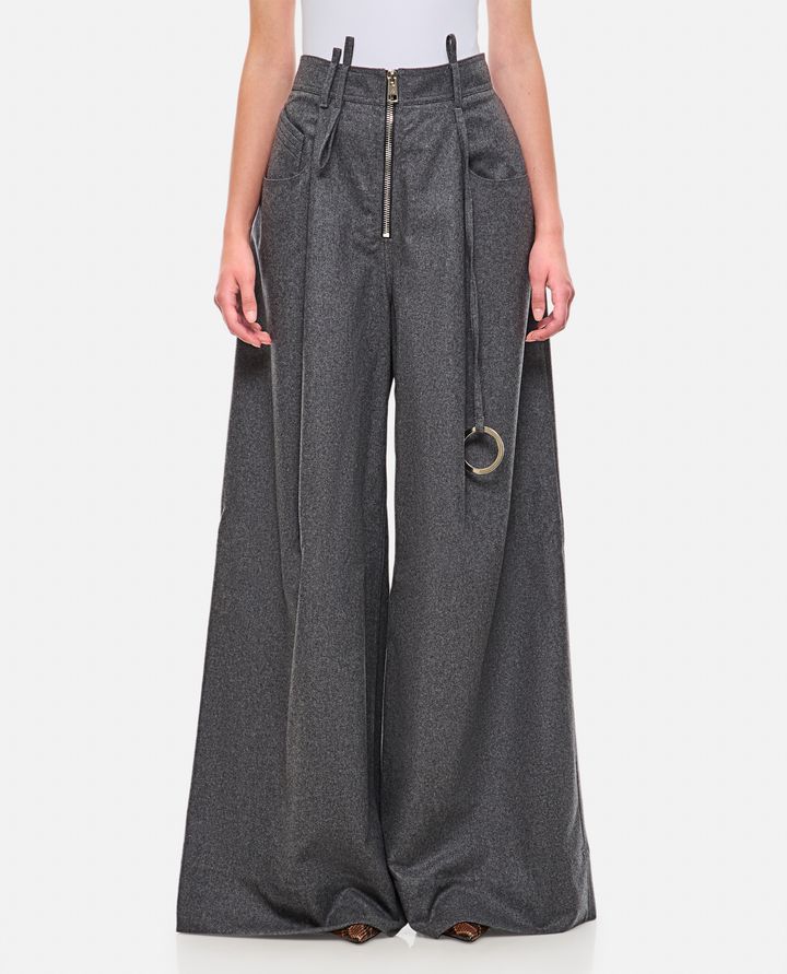 The Attico - WIDE LEG WOOL PANTS_1