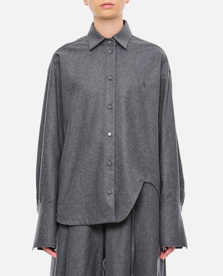 Tシャツ・カットソー THE ATTICO FW24 'Eliza' shirt (248WCH14W055 084) The Attico Eliza Striped Cotton Shirt | Blue | FARFETCH