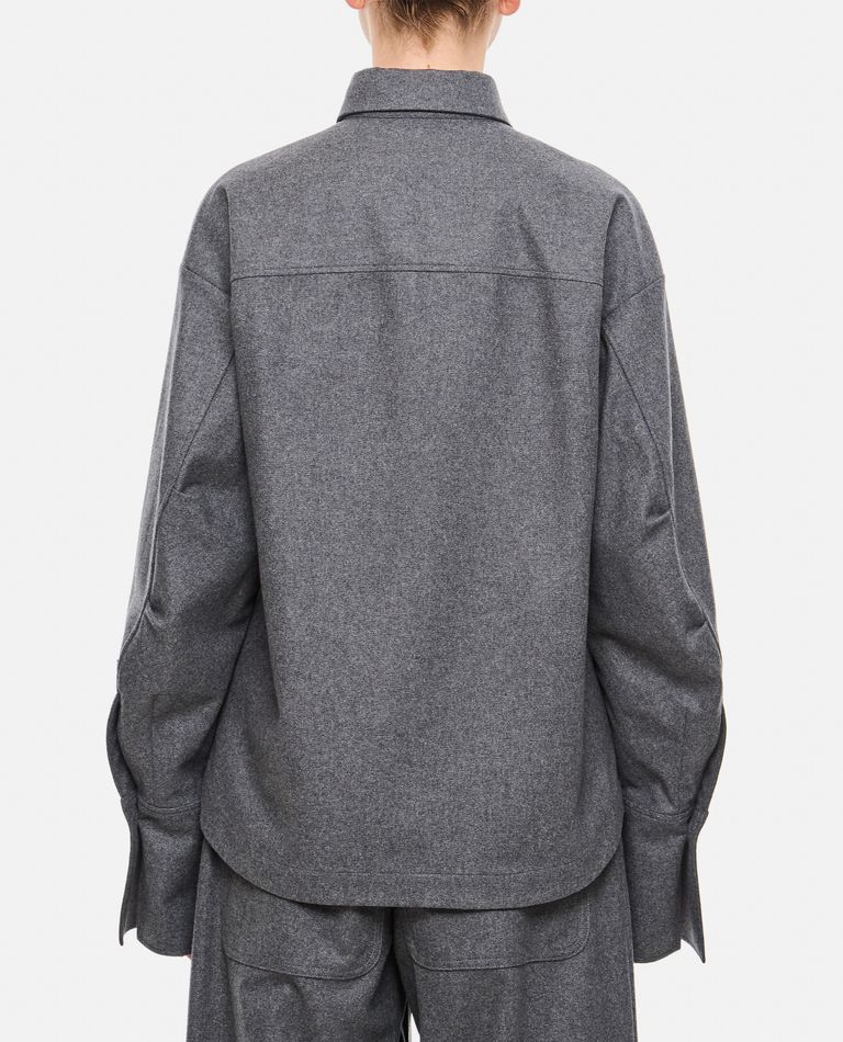 Tシャツ・カットソー THE ATTICO ELIZA SHIRT (248WCH14 W055 084 GREY MELANGE) The Attico Eliza Shirt | Grey | FARFETCH CA