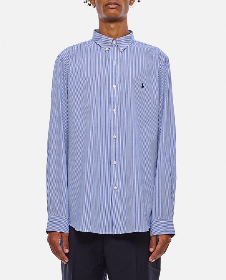 Shop Polo Ralph Lauren Long Sleeve-sport Shirt In Sky Blue