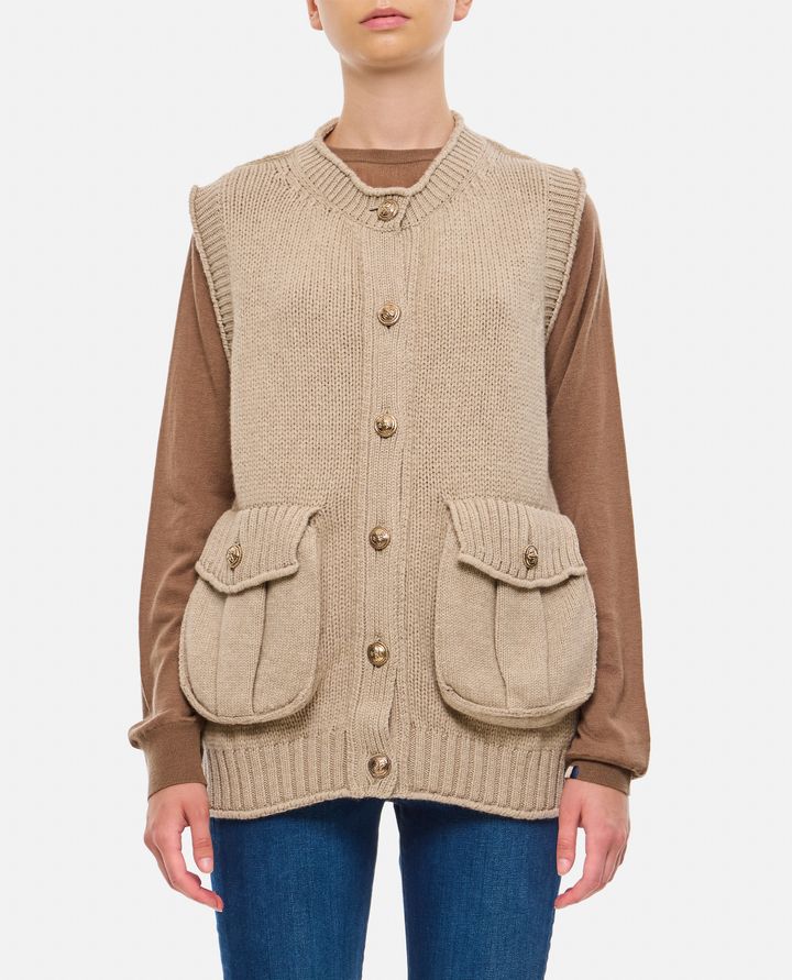 Barrie - CASHMERE CARDIGAN GILET_1