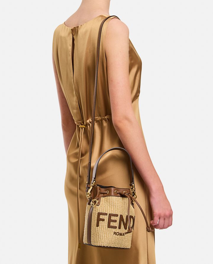 Fendi - MINI MON TRESOR STRAW BUCKET BAG_5