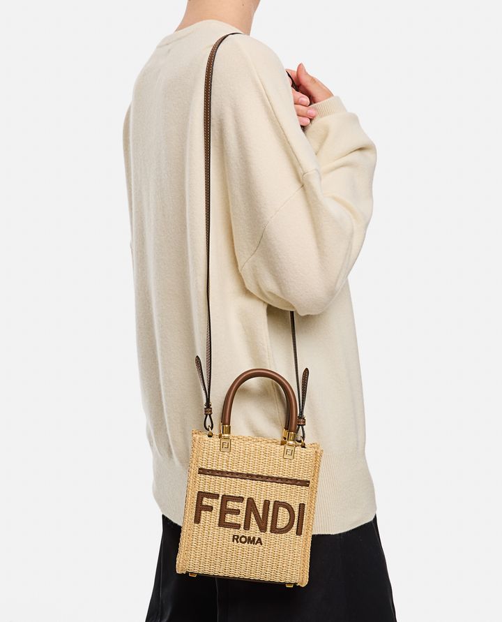 Fendi - SUNSHINE MINI BORSA TOTE IN PAGLIA_5