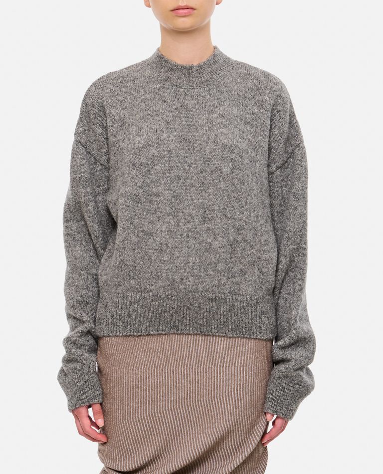 Shop Jacquemus La Maille  Knit Pullover In Grey