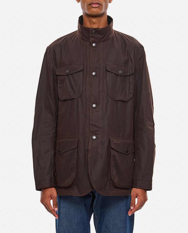 Shop Barbour Ogston Wax Jacket In Brown