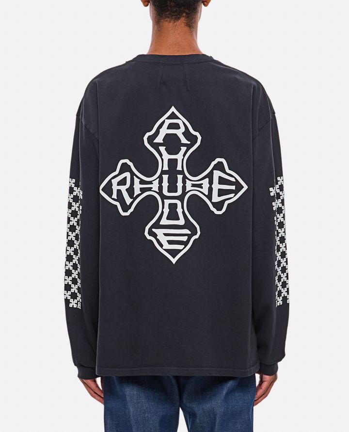 Rhude - RHUDE CROSS MAGLIA A MANICHE LUNGHE_3