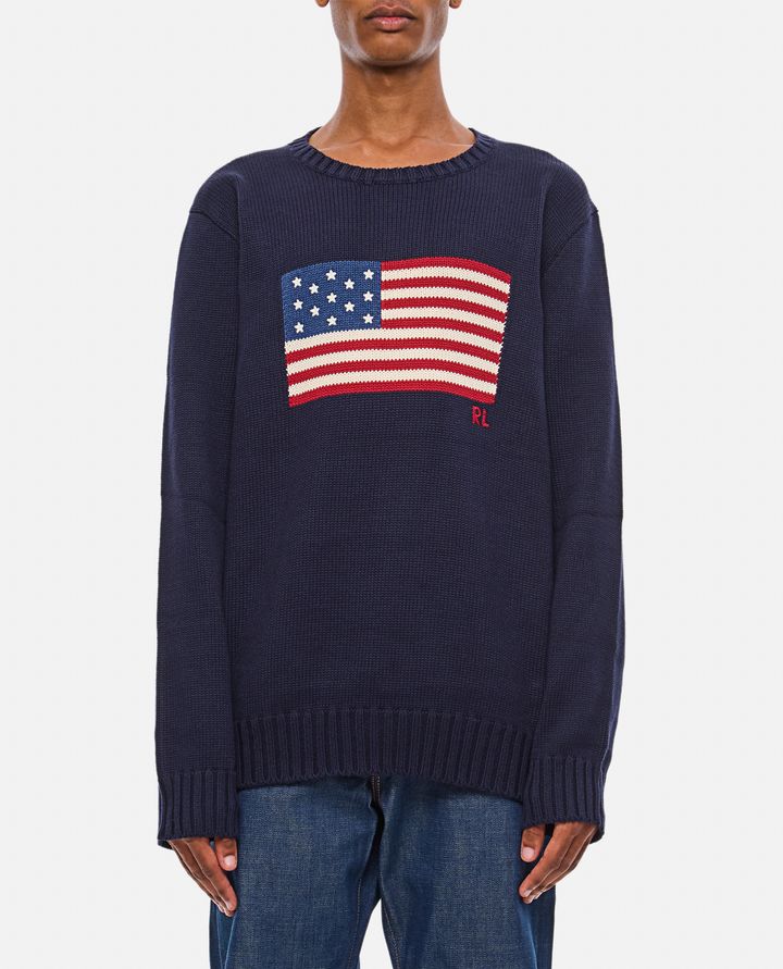 Polo Ralph Lauren - MAGLIONE MANICA LUNGA CON BANDIERA AMERICANA_1