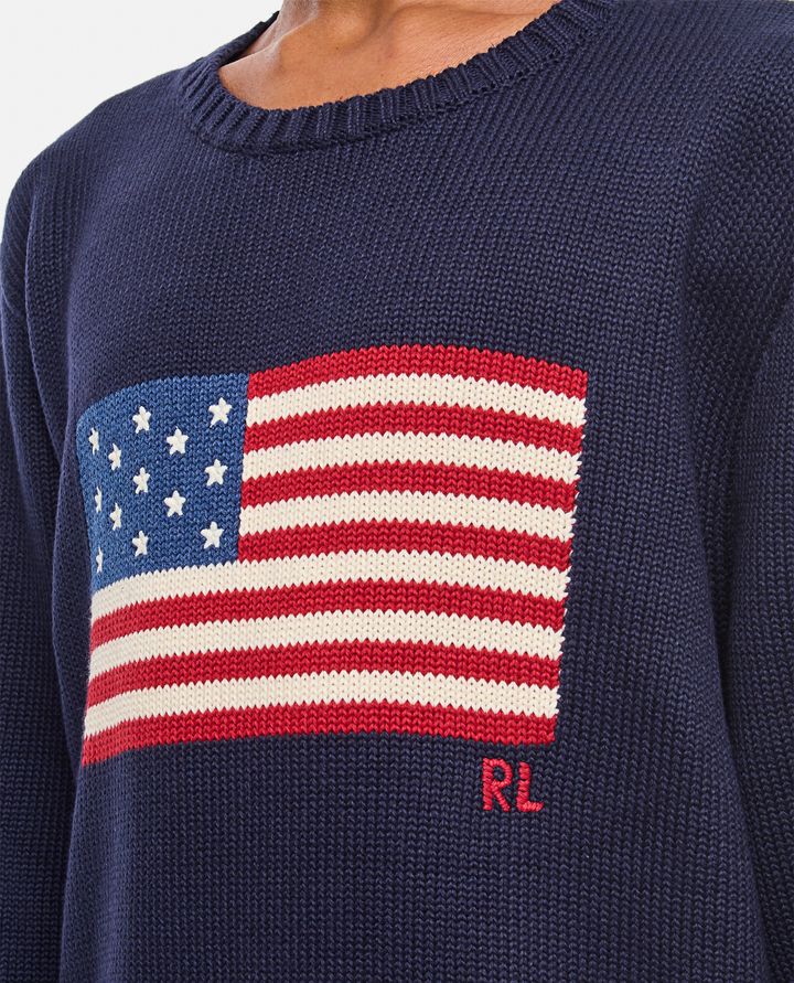 Polo Ralph Lauren - MAGLIONE MANICA LUNGA CON BANDIERA AMERICANA_4