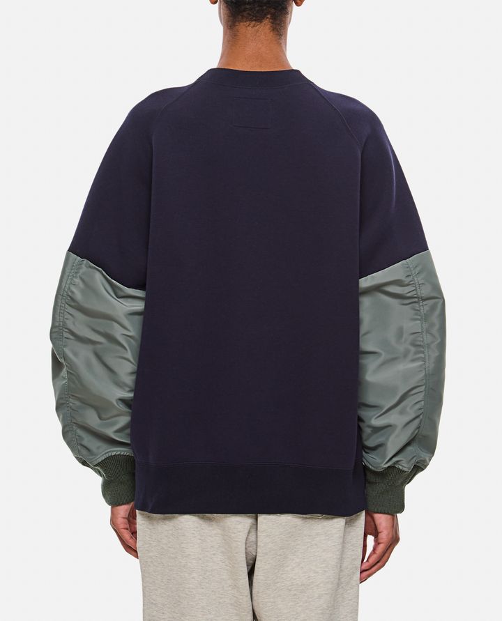 Sacai - NYLON TWILL X SPONGE SWEAT PULLOVER_3