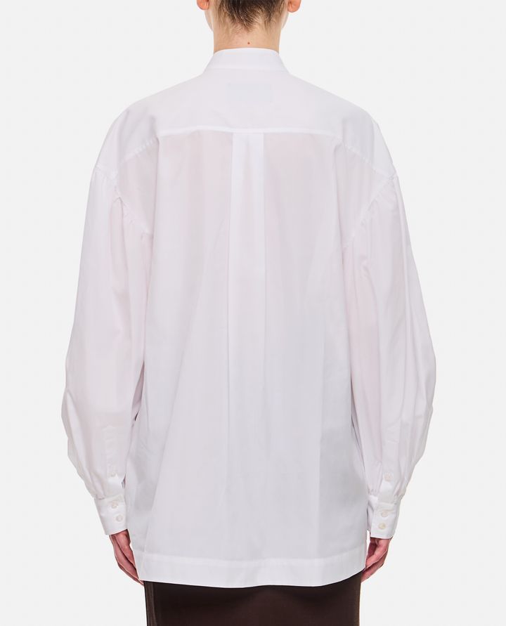 Simone Rocha - PUFF SLEEVE SHIRT W/ FRONT NECK BOW_3