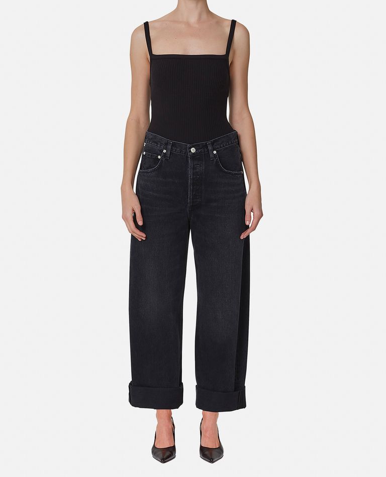 Shop Citizens Of Humanity Ayla Baggy Denim Pants In Black