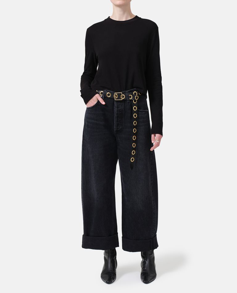 Shop Citizens Of Humanity Ayla Baggy Denim Pants In Black