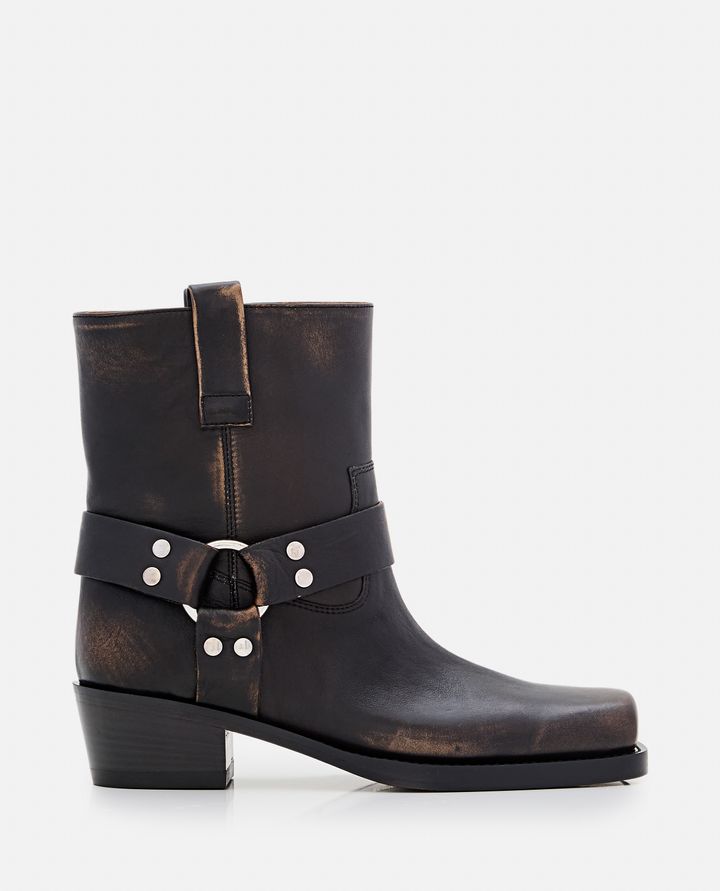 Paris Texas - 45MM ROXY BRUSHED LEATHER ANKLE BOOTS_1