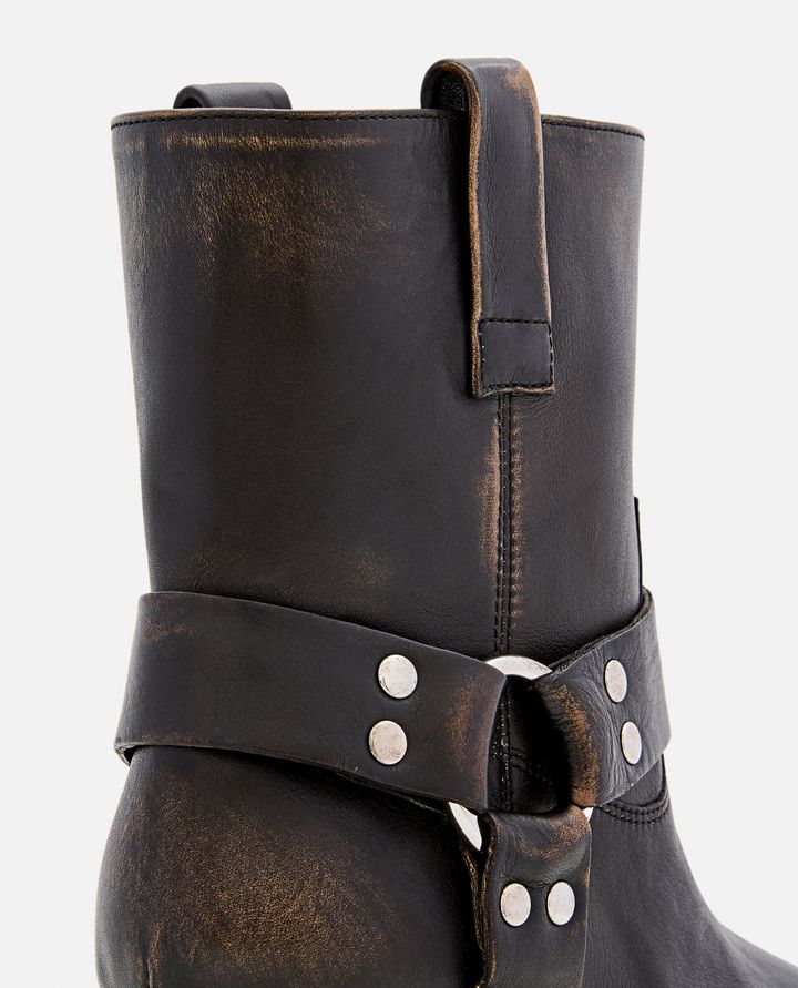 Paris Texas - 45MM ROXY BRUSHED LEATHER ANKLE BOOTS_4