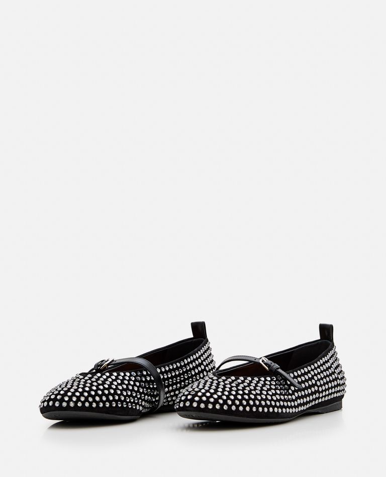 Shop Jw Anderson Crystal Ballet Flat In Black