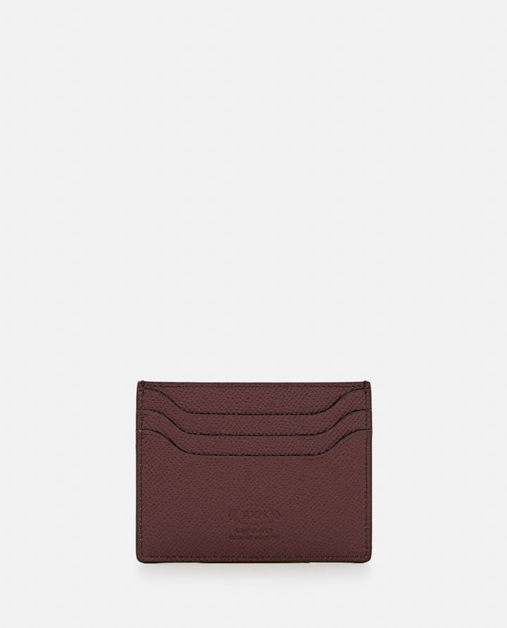 Tod's - CARD HOLDER IN BURGUNDY CALFSKIN_2