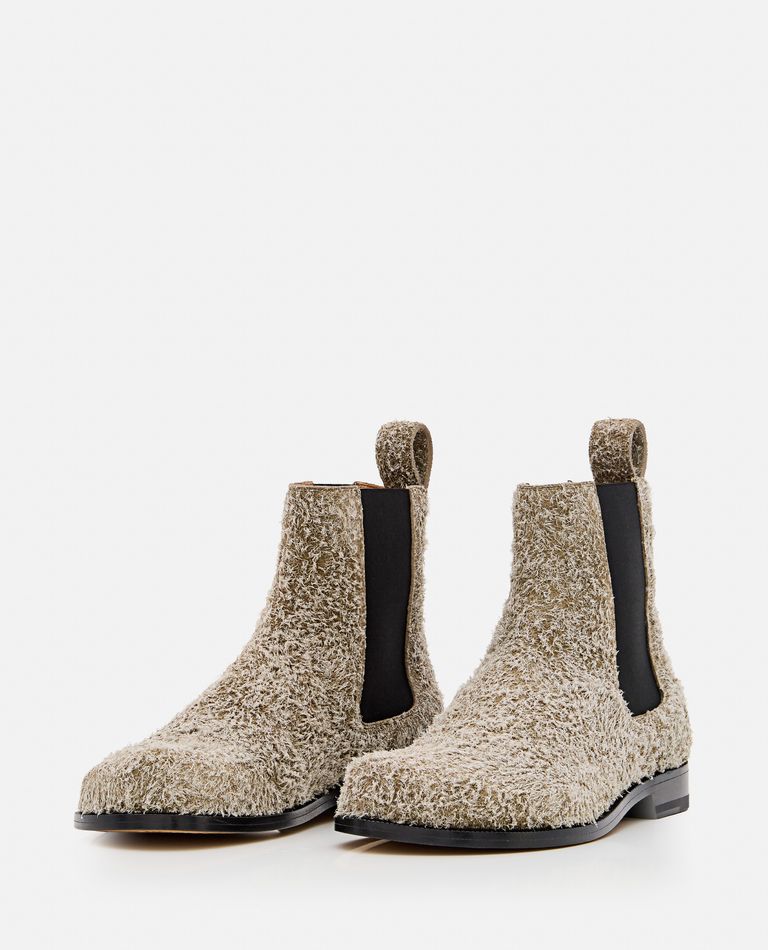 Shop Loewe Campo Chelsea Boot In Beige