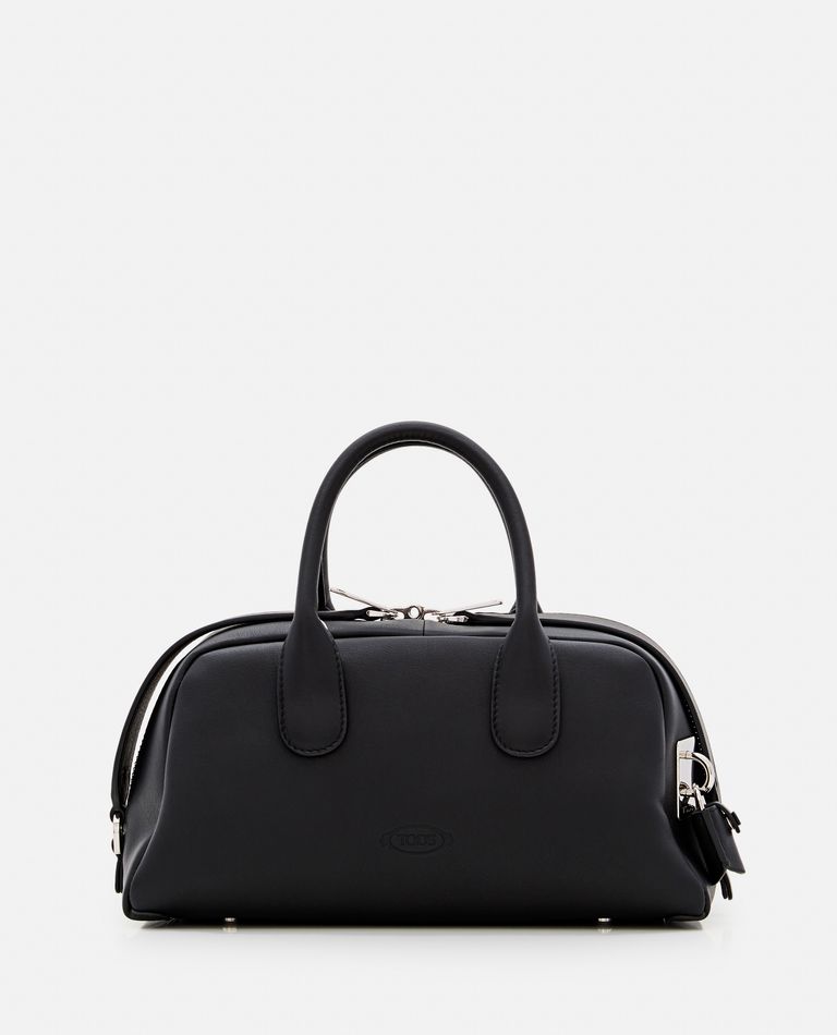 Shop Tod's Aqb Bauletto Leather Bag In Black