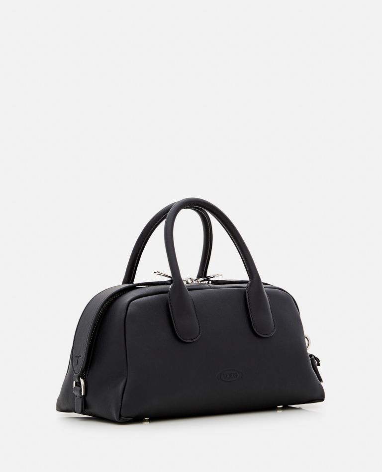 Shop Tod's Aqb Bauletto Leather Bag In Black