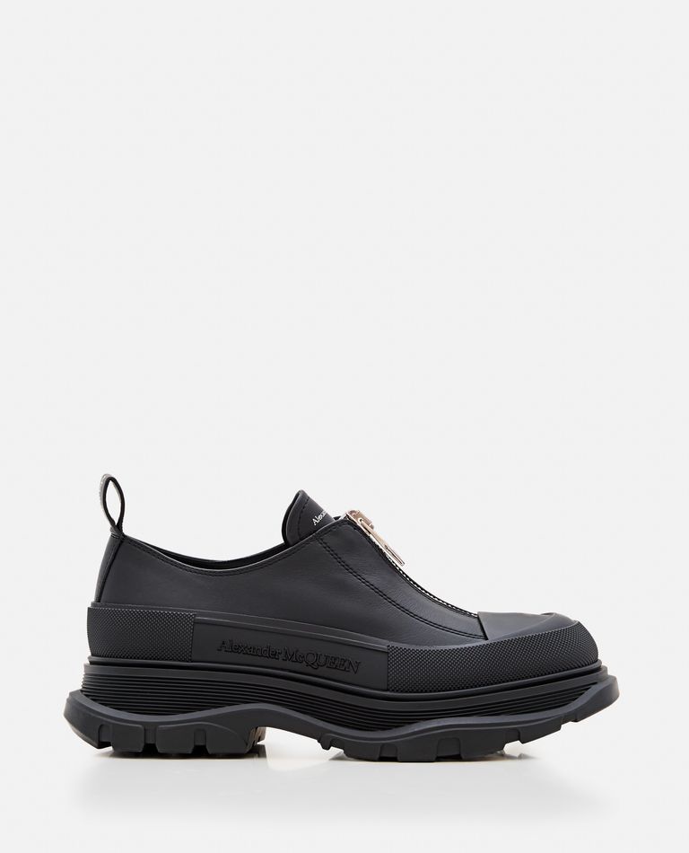 Shop Alexander Mcqueen Thread Rubber Sole Sneakers In Black