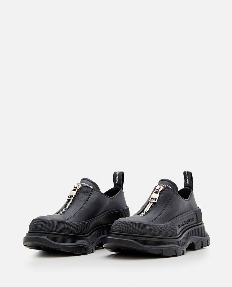 Shop Alexander Mcqueen Thread Rubber Sole Sneakers In Black