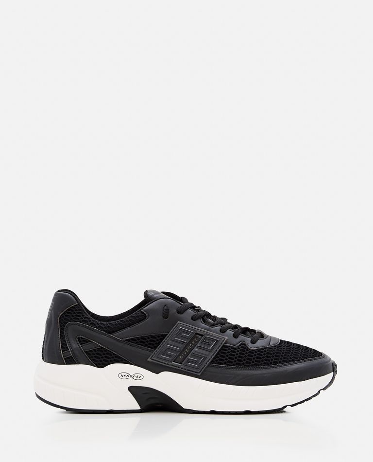 Givenchy Nfnty-52 Runners In Synthetic Leather And Mesh In Black