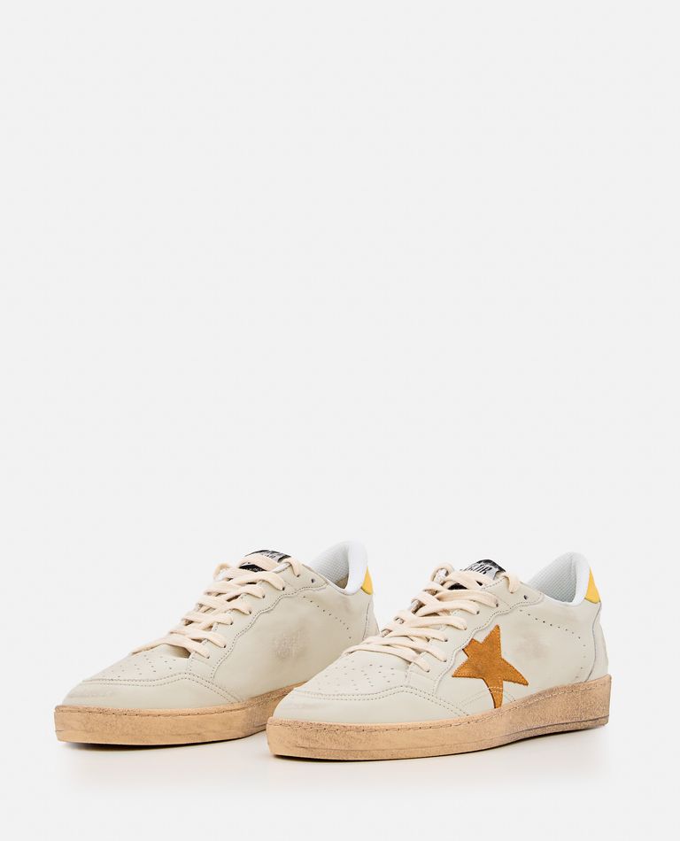 Shop Golden Goose Ball Star Leather Upper Toe Heel And Spur Suede Star Signature Foxing In White