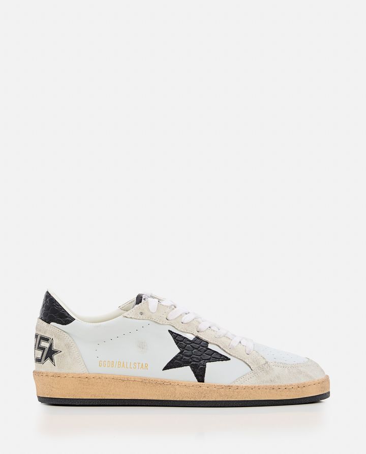 Golden Goose - BALLSTAR NAPPA UPPER SUEDE TOE AND SPUR COCCO PRINTED STAR AND HEEL_1