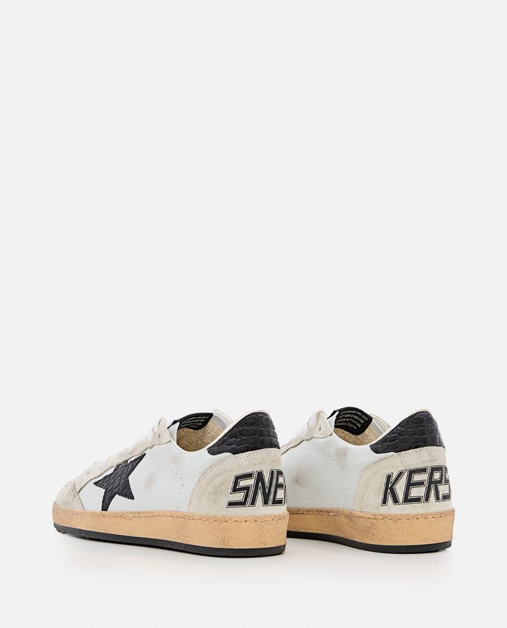 Golden Goose - BALLSTAR NAPPA UPPER SUEDE TOE AND SPUR COCCO PRINTED STAR AND HEEL_3