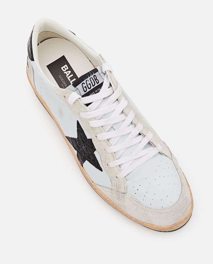 Golden Goose - BALLSTAR NAPPA UPPER SUEDE TOE AND SPUR COCCO PRINTED STAR AND HEEL_4