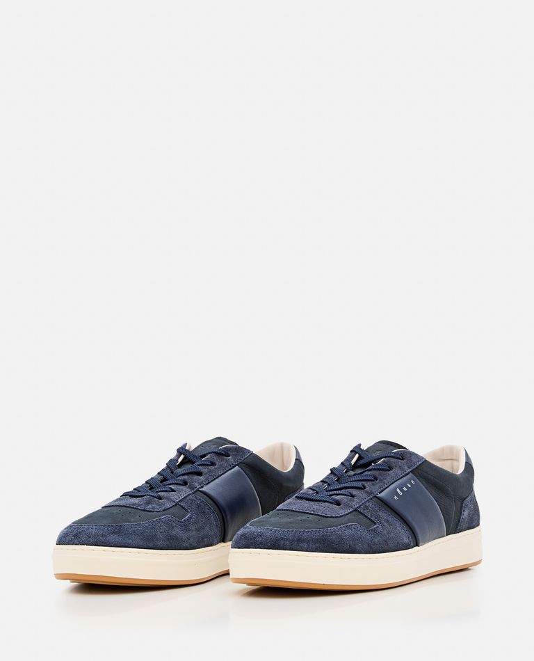 Shop Hogan H668 Sneakers In Blue Suede Leather