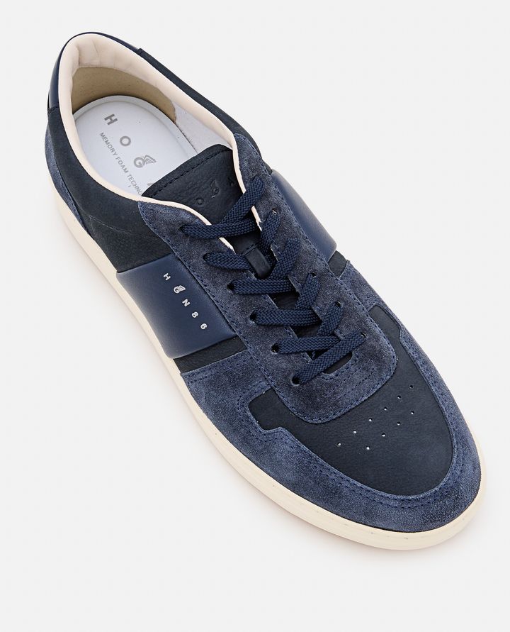 Hogan - H668 SNEAKERS IN BLUE SUEDE LEATHER_4