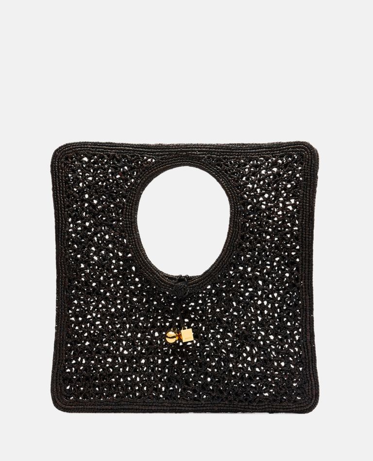 Shop Jacquemus Le Carre Spiaggia Handbag In Black