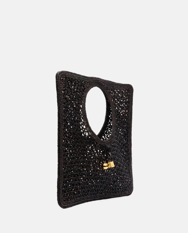 Shop Jacquemus Le Carre Spiaggia Handbag In Black