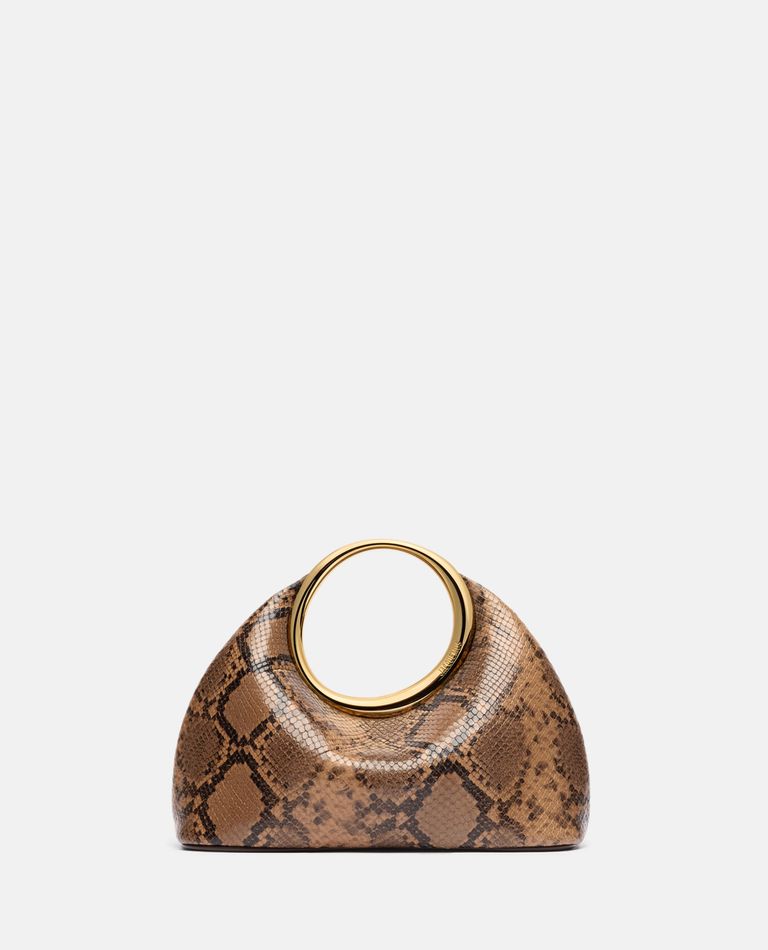 Shop Jacquemus Le Petit Calino Printed Leather Bag In Brown