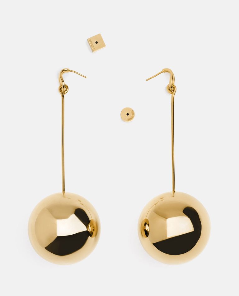 【JACQUEMUS】Nodo アシンメトリー フープ ピアス Asymmetric hoop earrings in gold - Jacquemus | Mytheresa