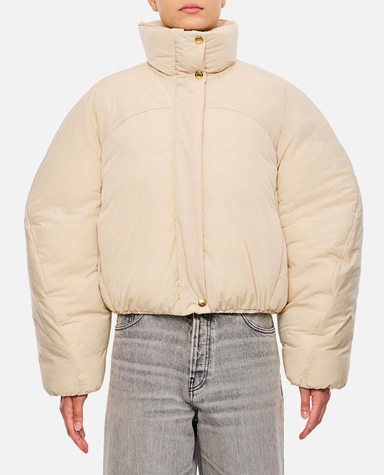 Shop Jacquemus La Doudoune Courte Caraco Puff Jacket In White