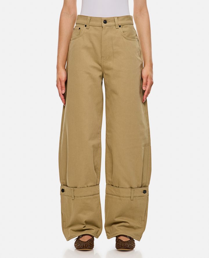 Haikure - HURLEY BULL-LEY BEIGE COTTON PANTS_1