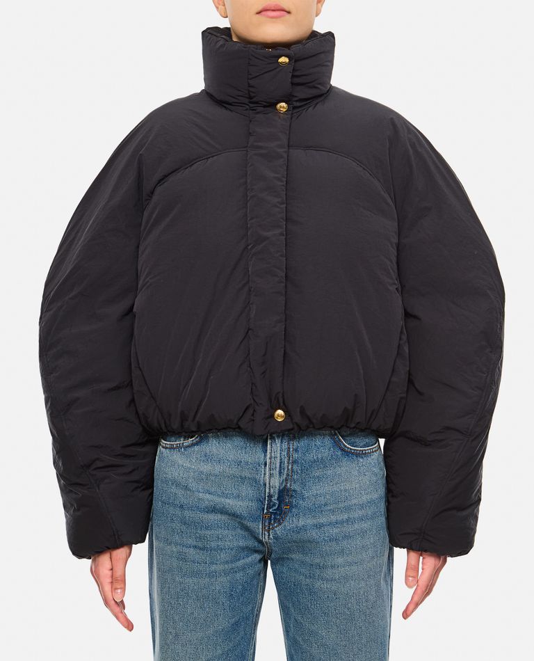Shop Jacquemus La Doudoune Courte Caraco Puff Jacket In Black